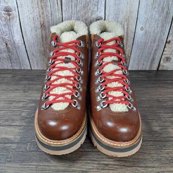 Clarks Orianna Alpine Tan Brown Warmlined Leather Women's Hiking Boots (READ) - Picture 10 of 16